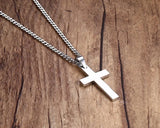 Punk Male Cross Pendant Stainless Steel Necklace