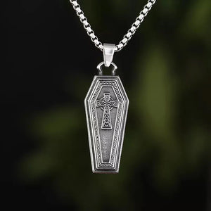 Punk Rock Stainless Steel Coffin Necklace