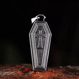 Punk Rock Stainless Steel Coffin Necklace