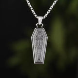 Punk Rock Stainless Steel Coffin Necklace