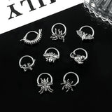 Insect Nose Ring Silver Gothic Stainless Steel Punk for Women Men