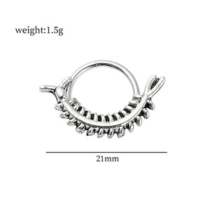 Silver Gothic Insect Nose Ring Stainless Steel