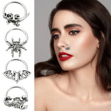 Silver Gothic Insect Nose Ring Stainless Steel
