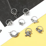 Silver Gothic Insect Nose Ring Stainless Steel