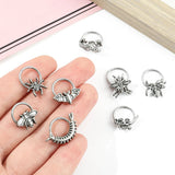 Silver Gothic Insect Nose Ring Stainless Steel