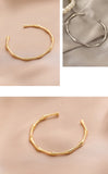 Punk Style Bamboo Joint Adjustable Bracelet Bangle For Women Men