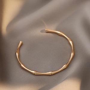Punk Style Bamboo Joint Adjustable Bracelet Bangle For Women Men