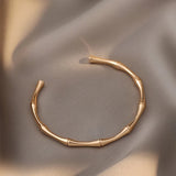 Punk Style Bamboo Joint Adjustable Bracelet Bangle For Women Men