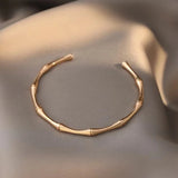 Punk Style Bamboo Joint Adjustable Bracelet Bangle For Women Men