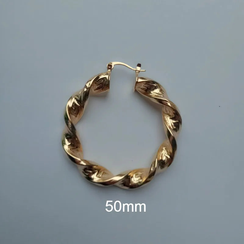 Punk Style Big Metal Hoop Earrings for Women Jewelry ZK30 Size Pendientes
