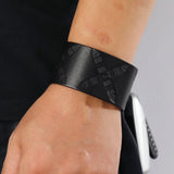 Wide Print Leather Bracelet Vintage Wrap Wristband