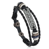 Punk Leather Bracelet Cuff Wrap Beads Charm Retro Bangle Casual Jewelry