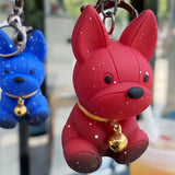 Crystal Dog Keychain French Bulldog Bag Pendant
