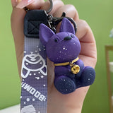 Crystal Dog Keychain French Bulldog Bag Pendant