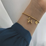 Women's Puppy Balloon Luck Bracelet Titanium Steel Plating 18K Beaded Jewelry
