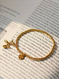 Women's Puppy Balloon Luck Bracelet Titanium Steel Plating 18K Beaded Jewelry