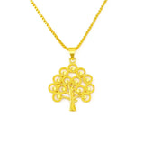 14k Yellow Necklace Money Tree Pendant Women Wedding