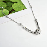 925 Sterling Silver Anklet Frosted Ball Round Beads Anklet Women Ankle Bracelet