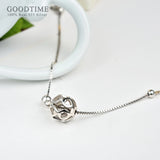925 Sterling Silver Anklet Hollow Ball Anklet Beads Ankle Bracelet Foot Chain