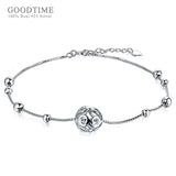 925 Sterling Silver Anklet Hollow Ball Anklet Beads Ankle Bracelet Foot Chain