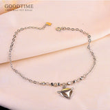 925 Sterling Silver Round Beads Anklet for Women