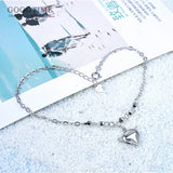 925 Sterling Silver Round Beads Anklet for Women