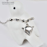 925 Sterling Silver Round Beads Anklet for Women