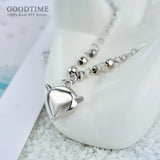 925 Sterling Silver Round Beads Anklet for Women