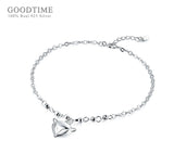 925 Sterling Silver Round Beads Anklet for Women