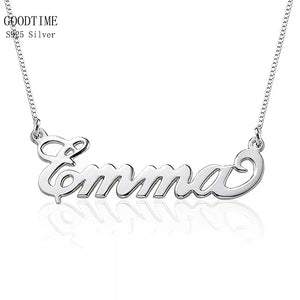 925 Silver Custom Name Necklace for Wedding Party Gift