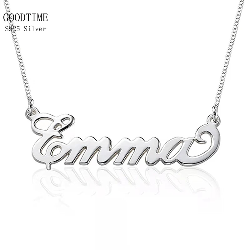 925 Silver Custom Name Necklace for Wedding Party Gift