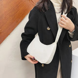 Purple Retro Nylon Shoulder Bag Women Handbag