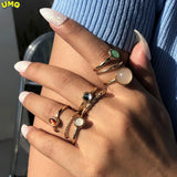 Personality Resin Joint Combination Ring Set for Women