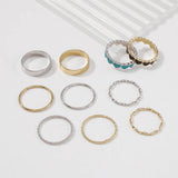 Geometric Oil Dripping Love Joint Ring
