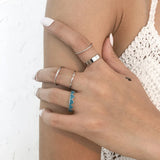 Geometric Oil Dripping Love Joint Ring