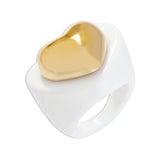 Resin Love Ring Hip Hop Red Candy Ring Joint Ring