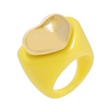 Resin Love Ring Hip Hop Red Candy Ring Joint Ring