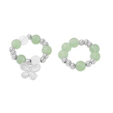Beaded Flower Sweet Elastic Ring