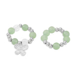 Beaded Flower Sweet Elastic Ring