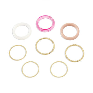 R0734 Alloy Resin Plain Ring Street Style Photography Minimalist Ring