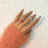 R0734 Alloy Resin Plain Ring Street Style Photography Minimalist Ring