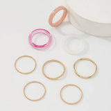 R0734 Alloy Resin Plain Ring Street Style Photography Minimalist Ring