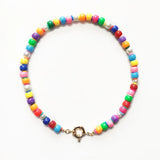 Bohemian Rainbow Beads Choker Necklace