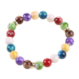 Rainbow Healing Crystal Beads Bracelet Yoga Hologram Bracelets