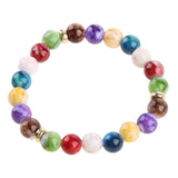 Rainbow Healing Crystal Beads Bracelet Yoga Hologram Bracelets
