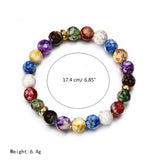 Rainbow Healing Crystal Beads Bracelet Yoga Hologram Bracelets