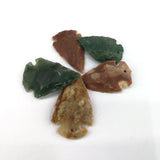 Raw Ore Gems Indian Agates Arrow Necklace Pendant Healing Stone Pendants 6pcs