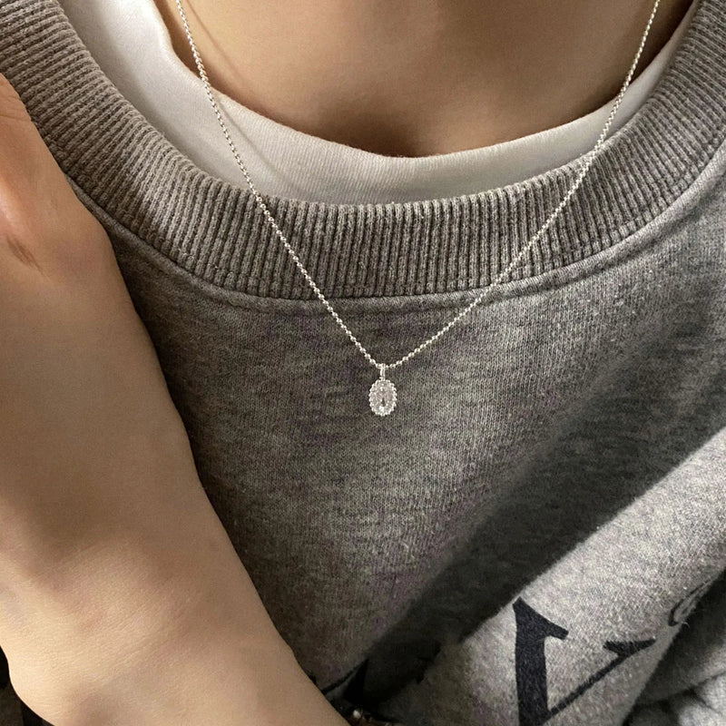 925 Silver Gothic Choker Pendant Necklace Women Punk Accessories Gift