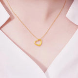 14k Pure Frost Love Pendant Necklace 999 Plated Chain Fine Jewelry Gift