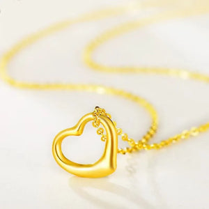 14k Pure Frost Love Pendant Necklace 999 Plated Chain Fine Jewelry Gift